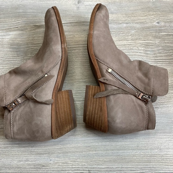 Sam Edelman taupe double zipper leather Packer ankle boot size 8 - Picture 8 of 13